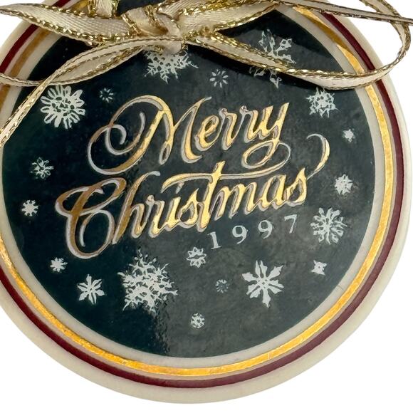 Longaberger Pottery Merry Christmas 1997 Basket Tie On Ornament - Picture 8 of 14